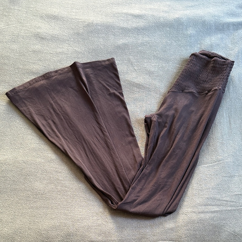 Aerie Offline Black High-Waisted Flare Leggings